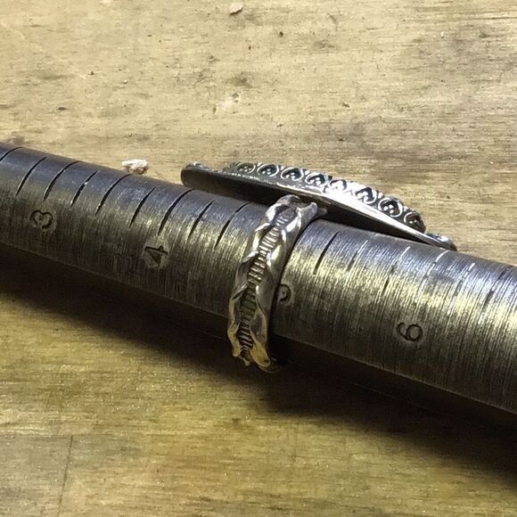 Ring, Statement Turquoise & Spiny Oyster Ring, Sterling Silver Ring, size 5, Han - Picture 8 of 8